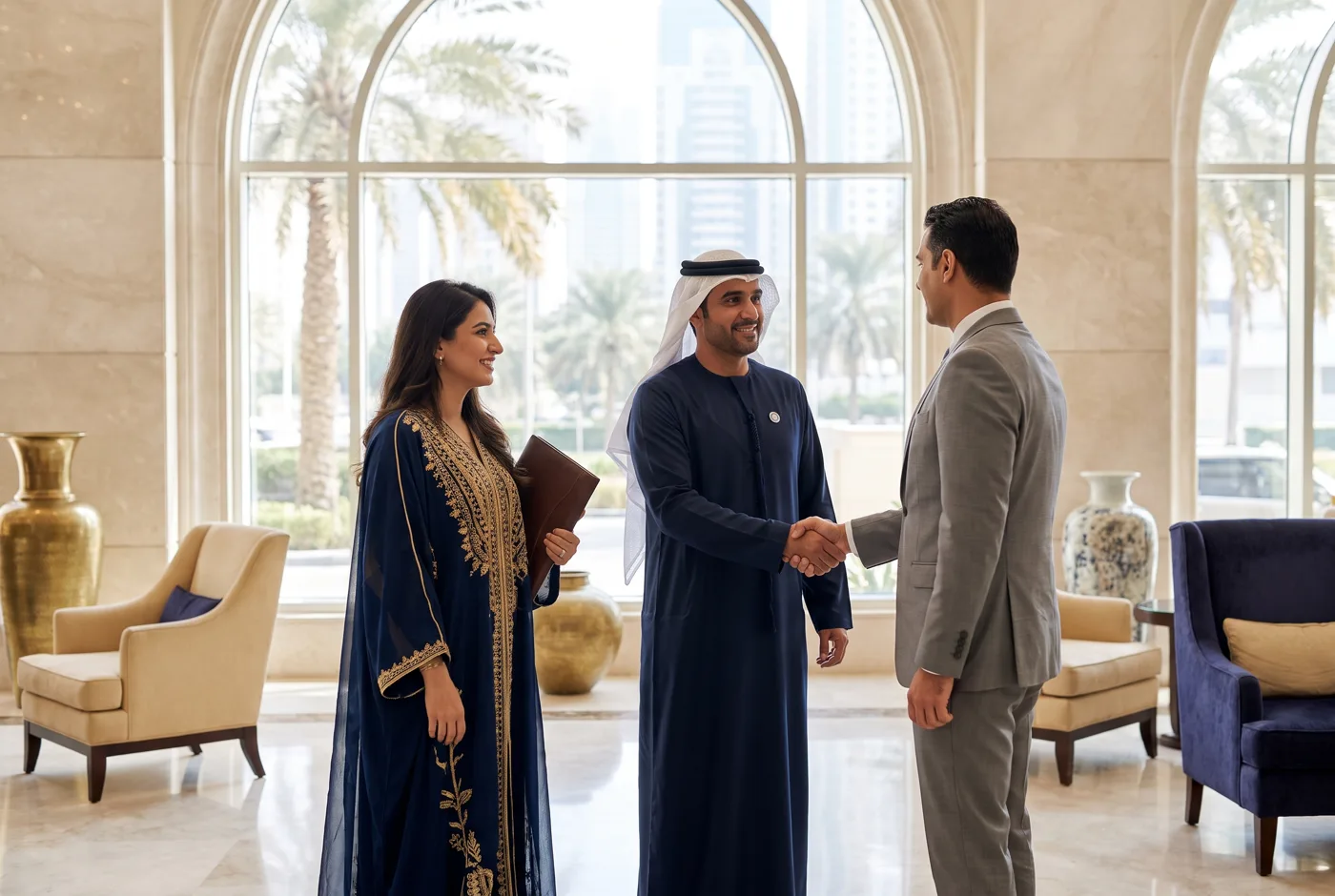A consultant introducing a hotel general manager to HeyServo